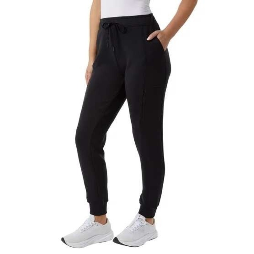 32 Degrees Womens Tech Jogger Fleece Pants Black Black XL 1899482